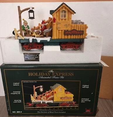 New Bright 384-4 Holiday Express G Scale Animated Log Mill Car W/Box • $38.88