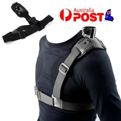 $14.54 • Buy Adjustable Single Shoulder Chest Strap Harness Mount Kit For GoPro Hero Cameras