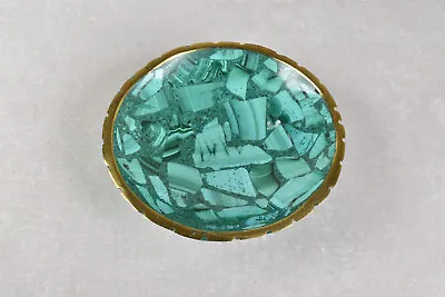 Small Malachite Dish Malachite Bowl Round From Congo  8.5 Cm   # 18964 • $30.95