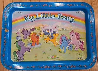 Vintage Hasbro 1983 My Little Pony Metal TV Collapsible Folding Legs Tray • $25