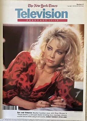 Heather Locklear The New York Times Local TV Guide February 12 1995 - LI NY Edit • $9.98