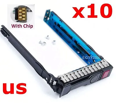 $99.80 • Buy 10Pcs 2.5  SAS SATA Hard Disk Drive Tray Caddy Sled ProLiant For HP G8 G9 DL380