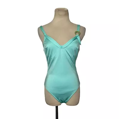 La Perla Aquasuit Aqua Green One Piece Swimsuit Size 44 US Large • $60