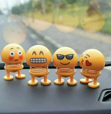 Car Dashboard Decorating Bobble Head Nodding Happy Face Shake Head Toys Vehicle • £5.99