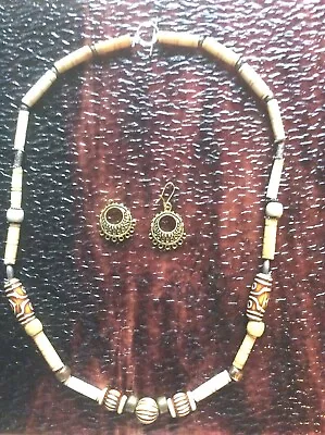 Women’s African Bohemian Necklace And Earring Set • $5.39