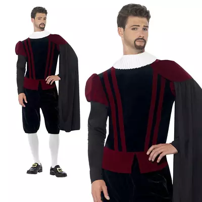 Blackadder Costume Adult Mens Tudor Earl Prince Medieval Lord Fancy Dress M-XL • £32.99