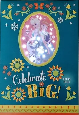 Frozen Anna & Elsa & Olaf Musical Birthday Greeting Card • $3.99