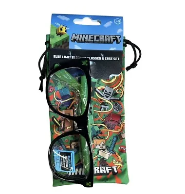 Kids Blue Light Blocking Glasses And Case  “Minecraft  Themed” • $14.99