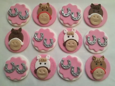 X 12 Horse  Edible  Birthday  Cake Toppers • £12.55