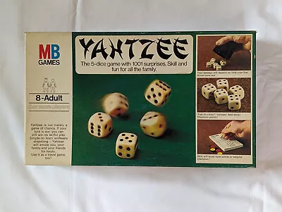 YAHTZEE VINTAGE Dice Game 1982 MB Games. • £10