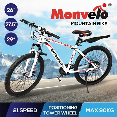 $249.99 • Buy Monvelo Mountain Bike Bicycle 21 Speed Full Suspension  26/27.5/29 Inch Cycling