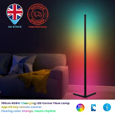 £27.59 • Buy RGBW Colour Changing LED Corner Floor Light Minimalist Mood 59IN Lamp Tall Stand