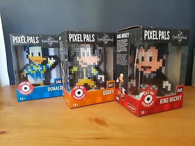 Pixel Pals Goofy Donald & KING MICKEY - Disney Kingdom Hearts - Light Up - New • $89