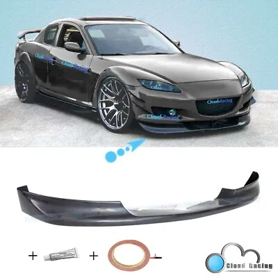For 04-08 Mazda RX8 RX-8 Front Spoiler Urethane Sport Style Add-On Bumper Lip • $84.99