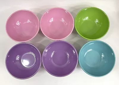 Pottery Barn Kids Bowls Melamine Pastels Spring Colors Set Of 6 • £24.10