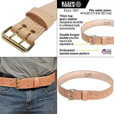 X-large Heavy Duty Embossed Leather Tool Belt | Tools Klein • $39.99