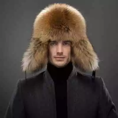 Hot Luxury Fur Hat Men Ear Cap Fur Hat Real Fur Hat Warm Fashion Hat • $69.37