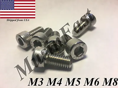 M3 M4 M5 M6 M8 Stainless Steel Socket Head Cap Screw 102050100pcs A2 DIN: 912 • $6.90