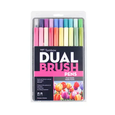 $85.99 • Buy Tombow Dual Brush Marker Pens - Set Of 20 Colours (Choose Your Pack)
