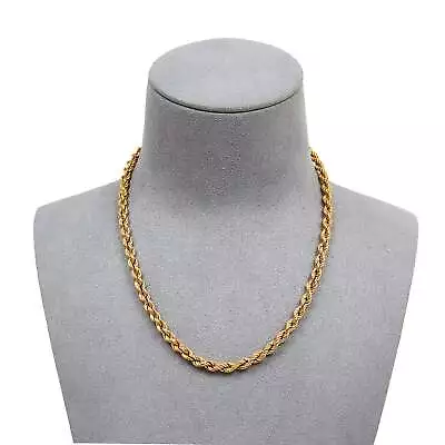 Pre-Owned 9ct Yellow Gold Rope Chain Necklace • £383.99