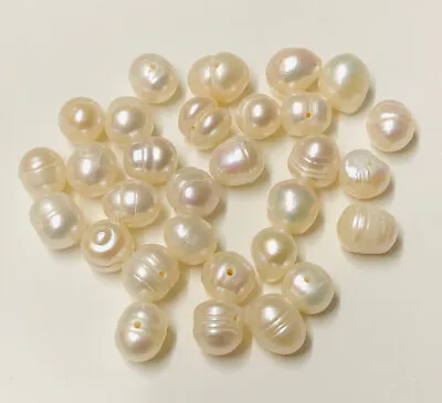 16g Ivory Cream Freshwater Cultured Pearls Loose Beads DIY Jewelry Craft • £1.20