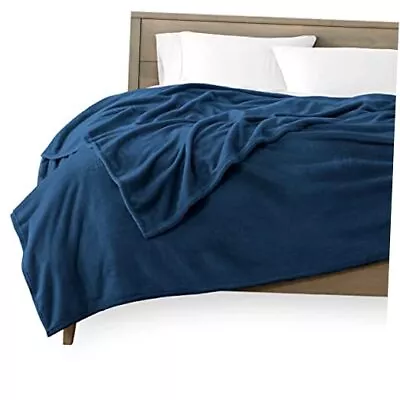  Microplush Fleece Blanket - Ultra-Soft Blanket - Full/Queen Dark Blue • $48.44
