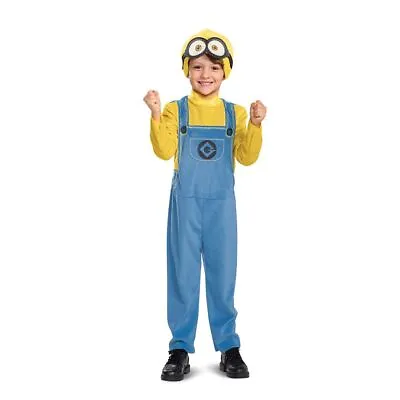 Licensed Minions Bob Toddler Child Costume Despicable Me Jumpsuit Hat 3T-4T • $24.95