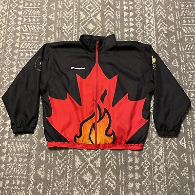 Vintage Champion 1996 Atlanta Canadian Olympic Team Windbreaker Sz XL FLAW • $69.99