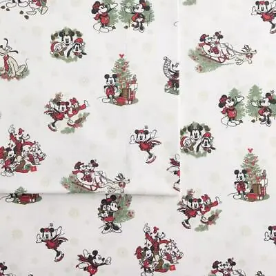 Nip Disney Mickey Minnie Mouse Yuletide Heavyweight Flannel 3 Pc Twin Sheet Set • $34.99