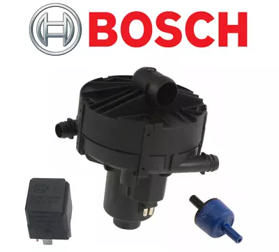 OEM Secondary Air Injection Smog Pump Bosch + Relay Vacuum Valve For Mercedes • $237.88