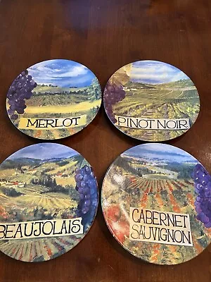 Set Of 4 Certified International Carol Rowan VINEYARDS 11  Plates • $12