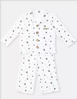 SALE Children's Christmas Pyjamas Button Up Woodland Animals NOT EMBROIDERED • £5