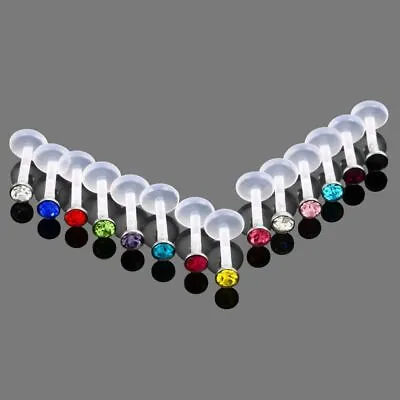 14pcs Bioplast Labret Piercing Lip Ring Piercings Cartilagem Helix Women Jewelry • $15.04