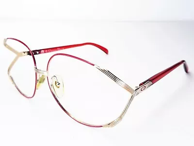 Christian Dior CD 2250 43 Red & Gold Vintage Butterfly Sunglass Frame Austria • $58