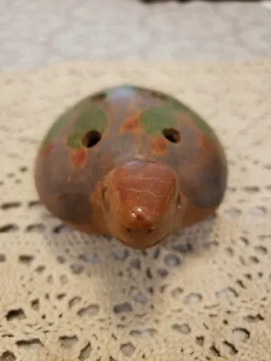 Vintage Collectible Clay Turtle Ocarina Flute With 4 Holes • $30