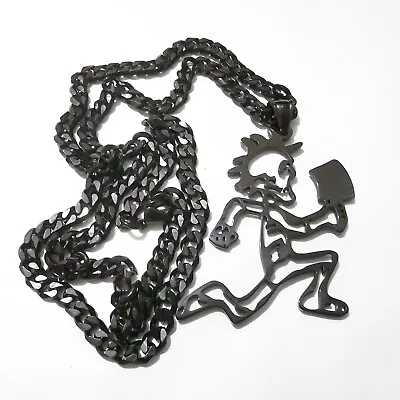 $11.99 • Buy Black Skeleton Hatchetman Charm Stainless Steel Juggalette Pendant Necklace ICP
