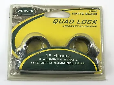 Weaver Quad Lock Aircraft Aluminum 1  Medium Rifle Scope Rings 9620-M • $29.99