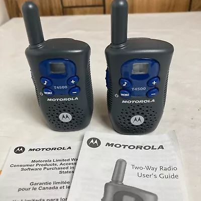 Pair Motorola Talkabout T4500 Two Way Radios Walkie Talkie Set • $14.95