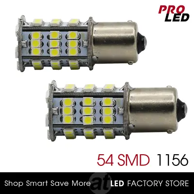 1156 LED Bulbs White Backup Tail Light BA15S RV Trailer Interior 54-SMD • $6.50