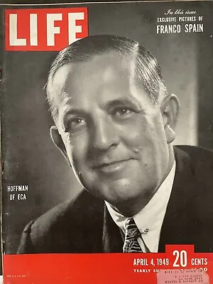 Life Magazine- April 4 1949- Jack Benny On TV/Reds At The Waldorf Astoria/Spain • $4.99