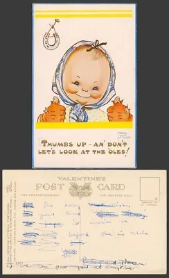 MABEL LUCIE ATTWELL Old Postcard Thumbs Up Let's Look At Oles Horseshoe No. 1161 • £0.99