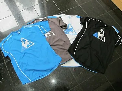 LE COQ  Poly Training Top Tshirt TEE Soccer Football BLUE BLACK GREY WHITE  S-XL • £7.99
