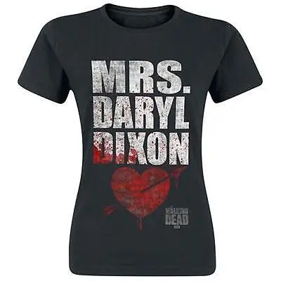 The Walking Dead Mrs Daryl Dixon Rick Grimes Crossbow Walker Juniors T Tee Shirt • $19.95