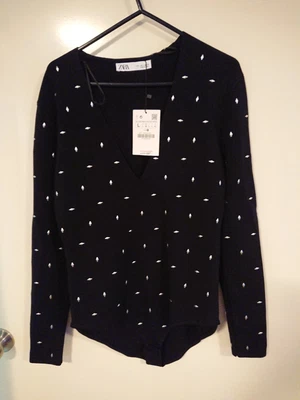 $35 • Buy Zara Black Body Suit Large