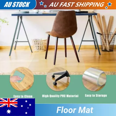 1PCS Home Office PVC Chair Mat For Carpet Hard Floor Protector Computer Work AU • $25.55