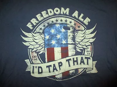 GRUNT STYLE FREEDOM ALE T SHIRT I'd Tap That Patriotic Beer Keg XL • $16.99