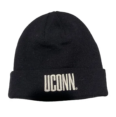 University Of Connecticut UCONN Huskies Black Cuffed Beanie Cap Skully • $18.95