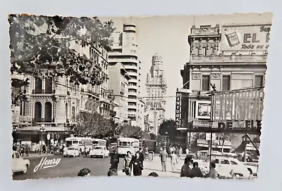 1961 Photograph Postcard  Montevideo Uruguay ~ Downtown Street / Architecture • $8.99