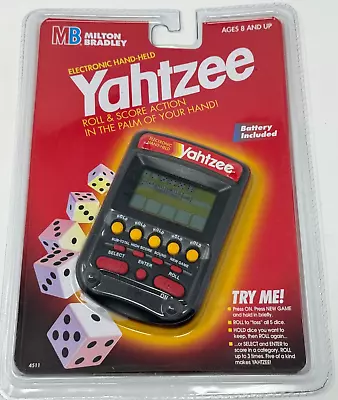 Vintage 1995 Milton Bradley Yahtzee Electronic Handheld Game 4511 New Sealed • $154.10