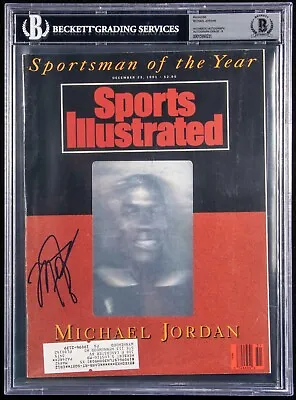 Michael Jordan Signed 1991 Sports Illustrated Magazine Beckett Graded 9 MINT • $7495